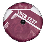 Burleigh Rugby Custom Spare Tire Cover Go Bears Maroon Aboriginal Art - Aussie Hoodie