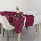 Burleigh Rugby Custom Tablecloth Go Bears Maroon Aboriginal Art - Aussie Hoodie