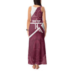 Burleigh Rugby Custom Tank Maxi Dress Go Bears Maroon Aboriginal Art - Aussie Hoodie