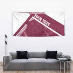 Burleigh Rugby Custom Tapestry Go Bears Maroon Aboriginal Art - Aussie Hoodie
