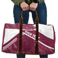 Burleigh Rugby Custom Travel Bag Go Bears Maroon Aboriginal Art - Aussie Hoodie