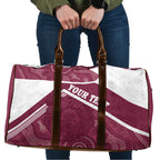 Burleigh Rugby Custom Travel Bag Go Bears Maroon Aboriginal Art - Aussie Hoodie