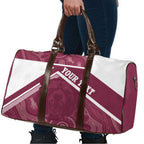 Burleigh Rugby Custom Travel Bag Go Bears Maroon Aboriginal Art - Aussie Hoodie