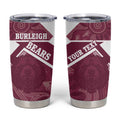Burleigh Rugby Custom Tumbler Cup Go Bears Maroon Aboriginal Art - Aussie Hoodie