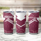 Burleigh Rugby Custom Tumbler Cup Go Bears Maroon Aboriginal Art - Aussie Hoodie