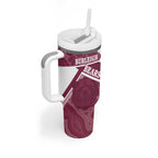Burleigh Rugby Custom Tumbler With Handle Go Bears Maroon Aboriginal Art - Aussie Hoodie