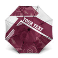 Burleigh Rugby Custom Umbrella Go Bears Maroon Aboriginal Art - Aussie Hoodie