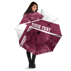 Burleigh Rugby Custom Umbrella Go Bears Maroon Aboriginal Art - Aussie Hoodie