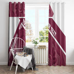 Burleigh Rugby Custom Window Curtain Go Bears Maroon Aboriginal Art - Aussie Hoodie