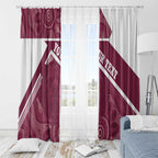 Burleigh Rugby Custom Window Curtain Go Bears Maroon Aboriginal Art - Aussie Hoodie