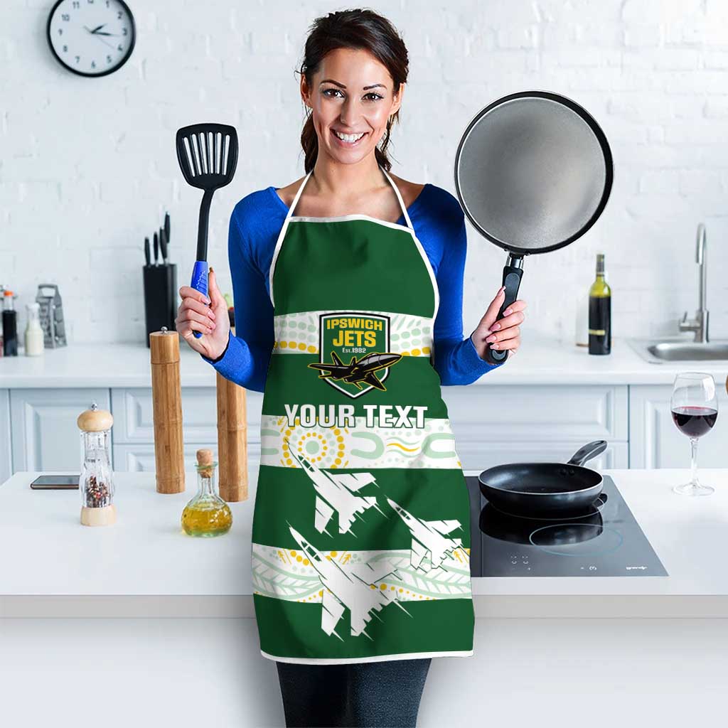 Ipswich Rugby Custom Apron Go Jets Aboriginal Art - Aussie Hoodie