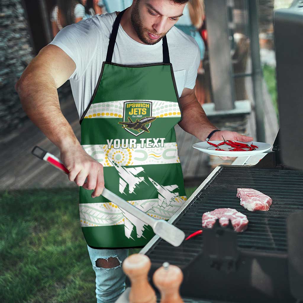 Ipswich Rugby Custom Apron Go Jets Aboriginal Art - Aussie Hoodie