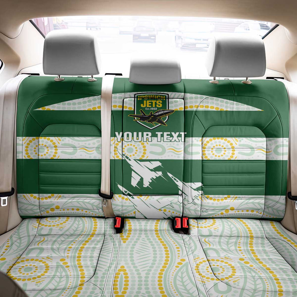Ipswich Rugby Custom Back Car Seat Cover Go Jets Aboriginal Art - Aussie Hoodie