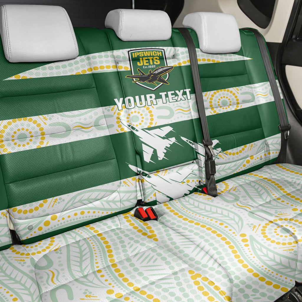 Ipswich Rugby Custom Back Car Seat Cover Go Jets Aboriginal Art - Aussie Hoodie