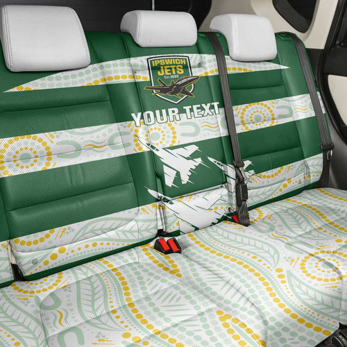 Ipswich Rugby Custom Back Car Seat Cover Go Jets Aboriginal Art - Aussie Hoodie