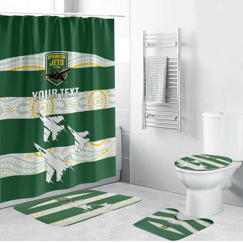 Ipswich Rugby Custom Bathroom Set Go Jets Aboriginal Art - Aussie Hoodie