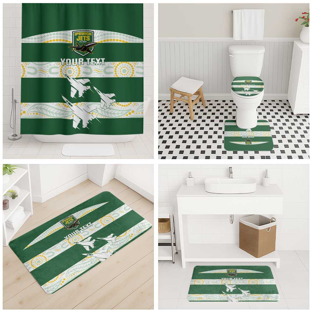 Ipswich Rugby Custom Bathroom Set Go Jets Aboriginal Art - Aussie Hoodie