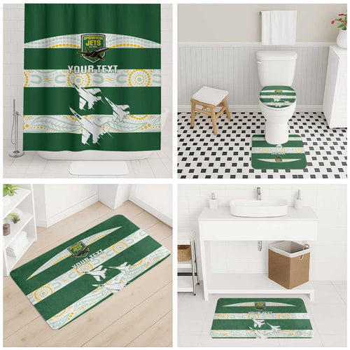 Ipswich Rugby Custom Bathroom Set Go Jets Aboriginal Art - Aussie Hoodie