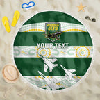 Ipswich Rugby Custom Beach Blanket Go Jets Aboriginal Art - Aussie Hoodie