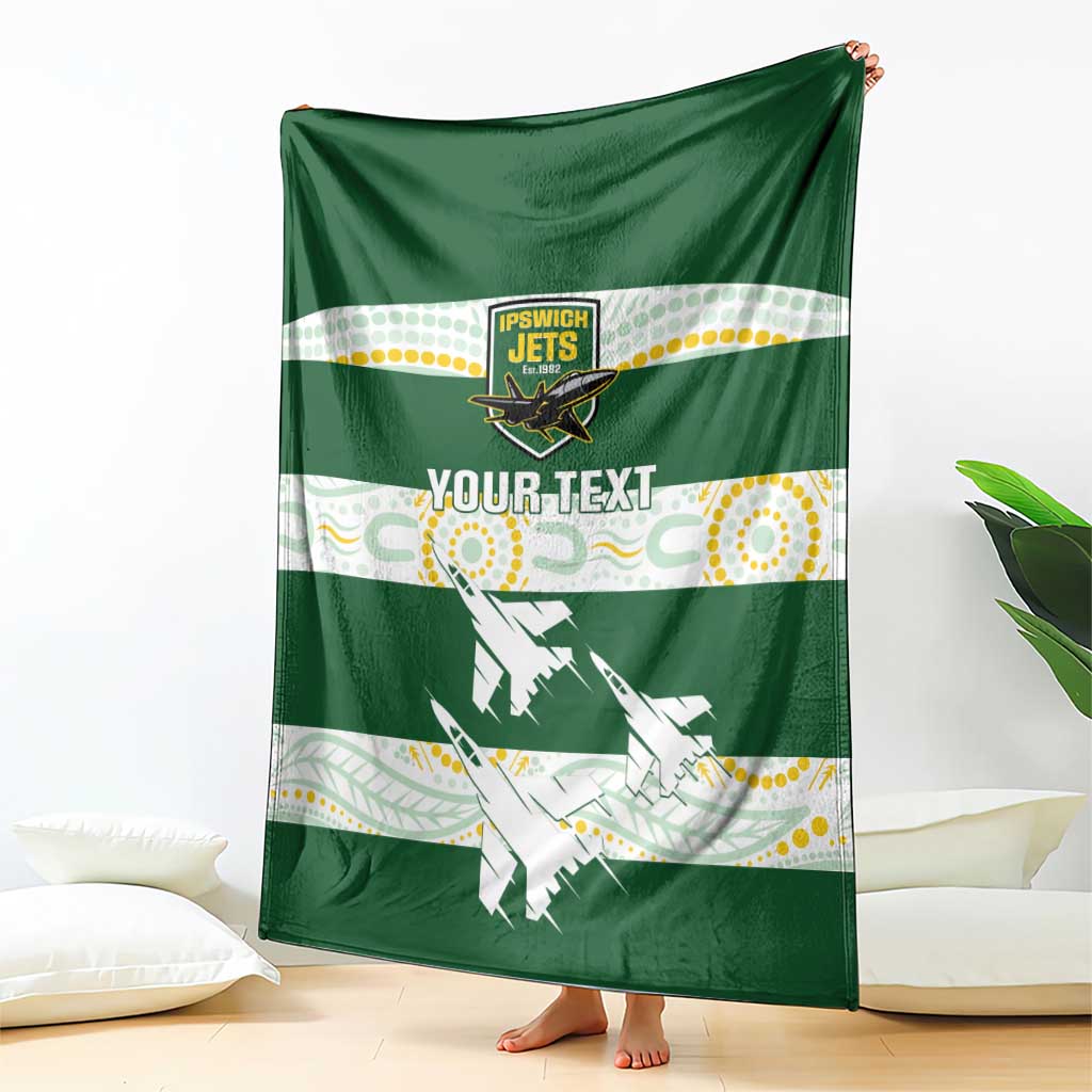 Ipswich Rugby Custom Blanket Go Jets Aboriginal Art - Aussie Hoodie