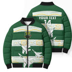 Ipswich Rugby Custom Bomber Puffer Jacket Go Jets Aboriginal Art - Aussie Hoodie