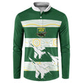 Ipswich Rugby Custom Button Sweatshirt Go Jets Aboriginal Art - Aussie Hoodie