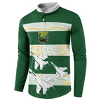 Ipswich Rugby Custom Button Sweatshirt Go Jets Aboriginal Art - Aussie Hoodie