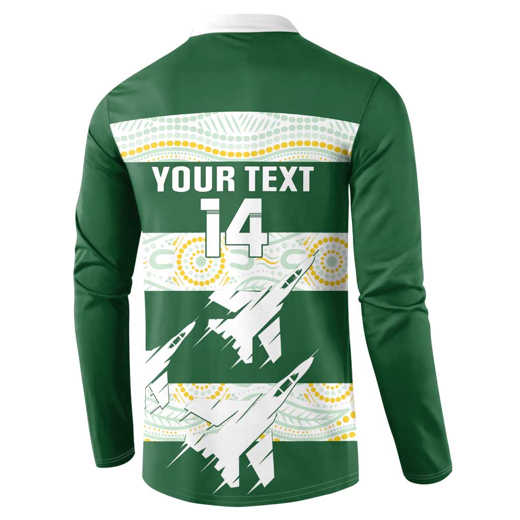 Ipswich Rugby Custom Button Sweatshirt Go Jets Aboriginal Art - Aussie Hoodie
