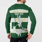 Ipswich Rugby Custom Button Sweatshirt Go Jets Aboriginal Art - Aussie Hoodie