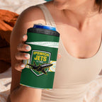 Ipswich Rugby Custom 4 in 1 Can Cooler Tumbler Go Jets Aboriginal Art - Aussie Hoodie