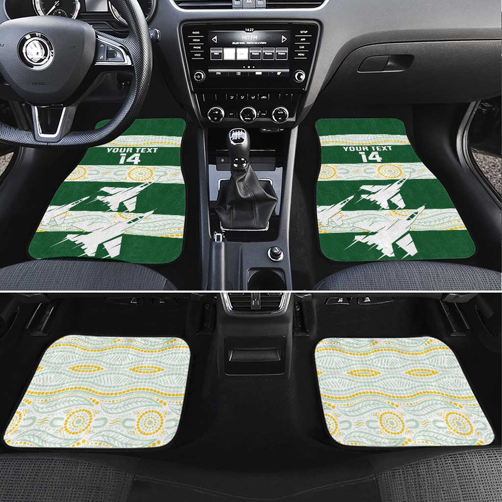 Ipswich Rugby Custom Car Mats Go Jets Aboriginal Art - Aussie Hoodie