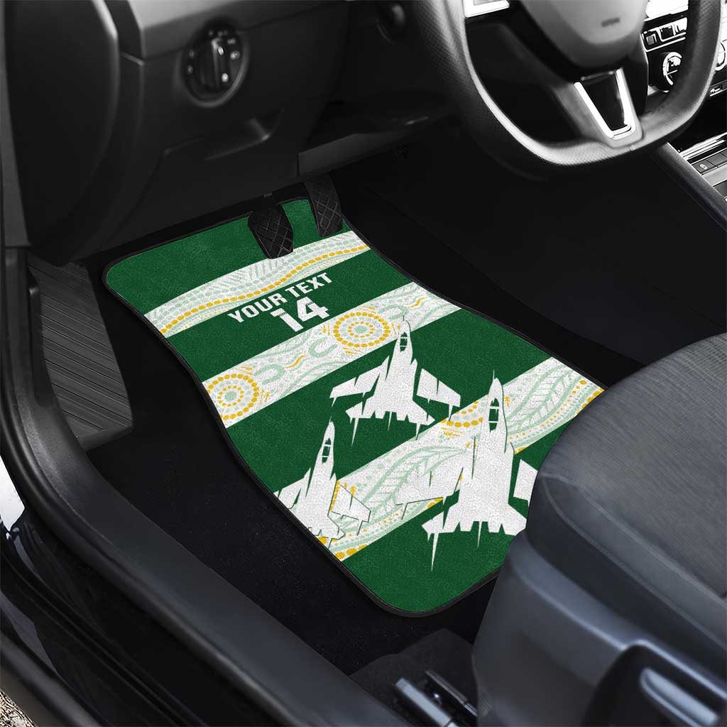 Ipswich Rugby Custom Car Mats Go Jets Aboriginal Art - Aussie Hoodie