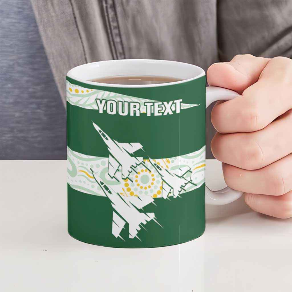 Ipswich Rugby Custom Ceramic Mug Go Jets Aboriginal Art - Aussie Hoodie
