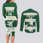 Ipswich Rugby Custom Couples Matching Long Sleeve Bodycon Dress and Long Sleeve Button Shirt Go Jets Aboriginal Art - Aussie Hoodie