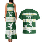 Ipswich Rugby Custom Couples Matching Tank Maxi Dress and Hawaiian Shirt Go Jets Aboriginal Art - Aussie Hoodie