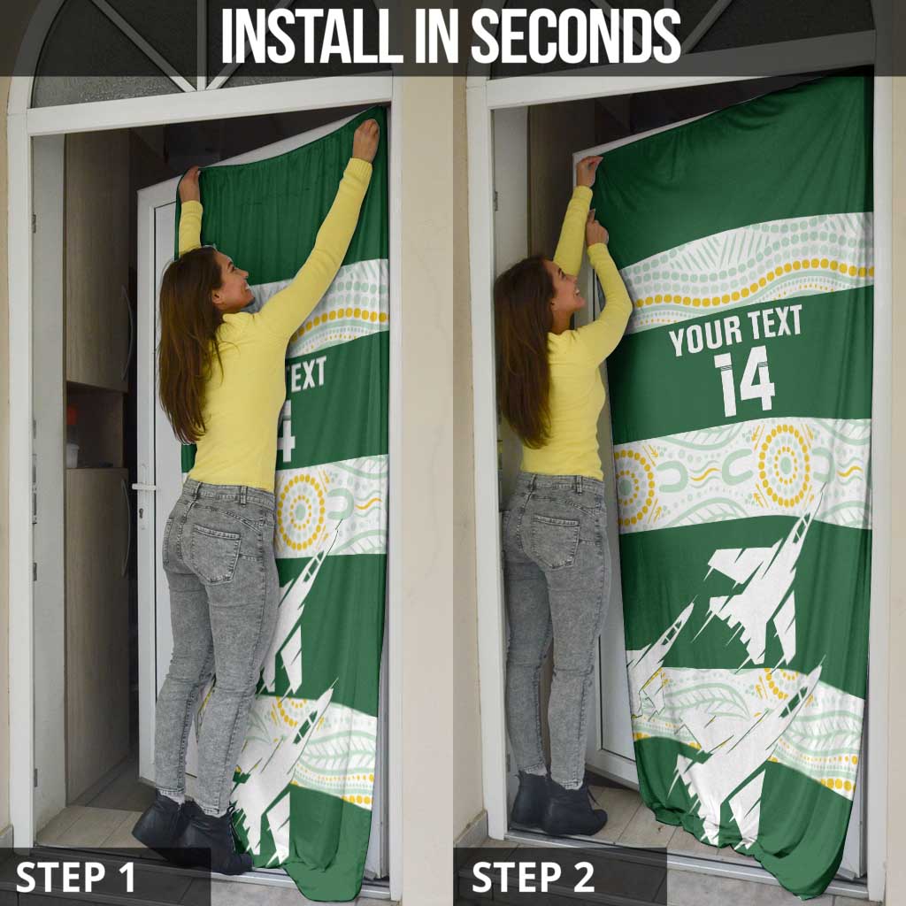 Ipswich Rugby Custom Door Cover Go Jets Aboriginal Art - Aussie Hoodie