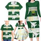 Ipswich Rugby Custom Family Matching Long Sleeve Bodycon Dress and Hawaiian Shirt Go Jets Aboriginal Art - Aussie Hoodie