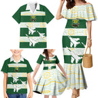 Ipswich Rugby Custom Family Matching Mermaid Dress and Hawaiian Shirt Go Jets Aboriginal Art - Aussie Hoodie