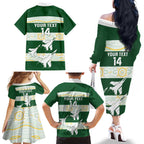 Ipswich Rugby Custom Family Matching Off The Shoulder Long Sleeve Dress and Hawaiian Shirt Go Jets Aboriginal Art - Aussie Hoodie