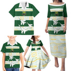 Ipswich Rugby Custom Family Matching Puletasi and Hawaiian Shirt Go Jets Aboriginal Art - Aussie Hoodie