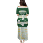 Ipswich Rugby Custom Family Matching Puletasi and Hawaiian Shirt Go Jets Aboriginal Art - Aussie Hoodie