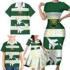 Ipswich Rugby Custom Family Matching Short Sleeve Bodycon Dress and Hawaiian Shirt Go Jets Aboriginal Art - Aussie Hoodie