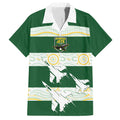 Ipswich Rugby Custom Family Matching Short Sleeve Bodycon Dress and Hawaiian Shirt Go Jets Aboriginal Art - Aussie Hoodie