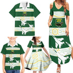 Ipswich Rugby Custom Family Matching Summer Maxi Dress and Hawaiian Shirt Go Jets Aboriginal Art - Aussie Hoodie