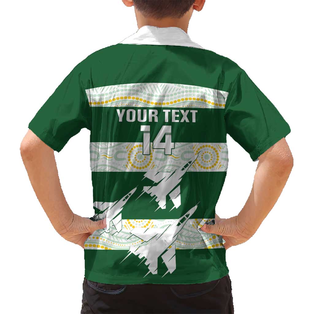 Ipswich Rugby Custom Family Matching Summer Maxi Dress and Hawaiian Shirt Go Jets Aboriginal Art - Aussie Hoodie