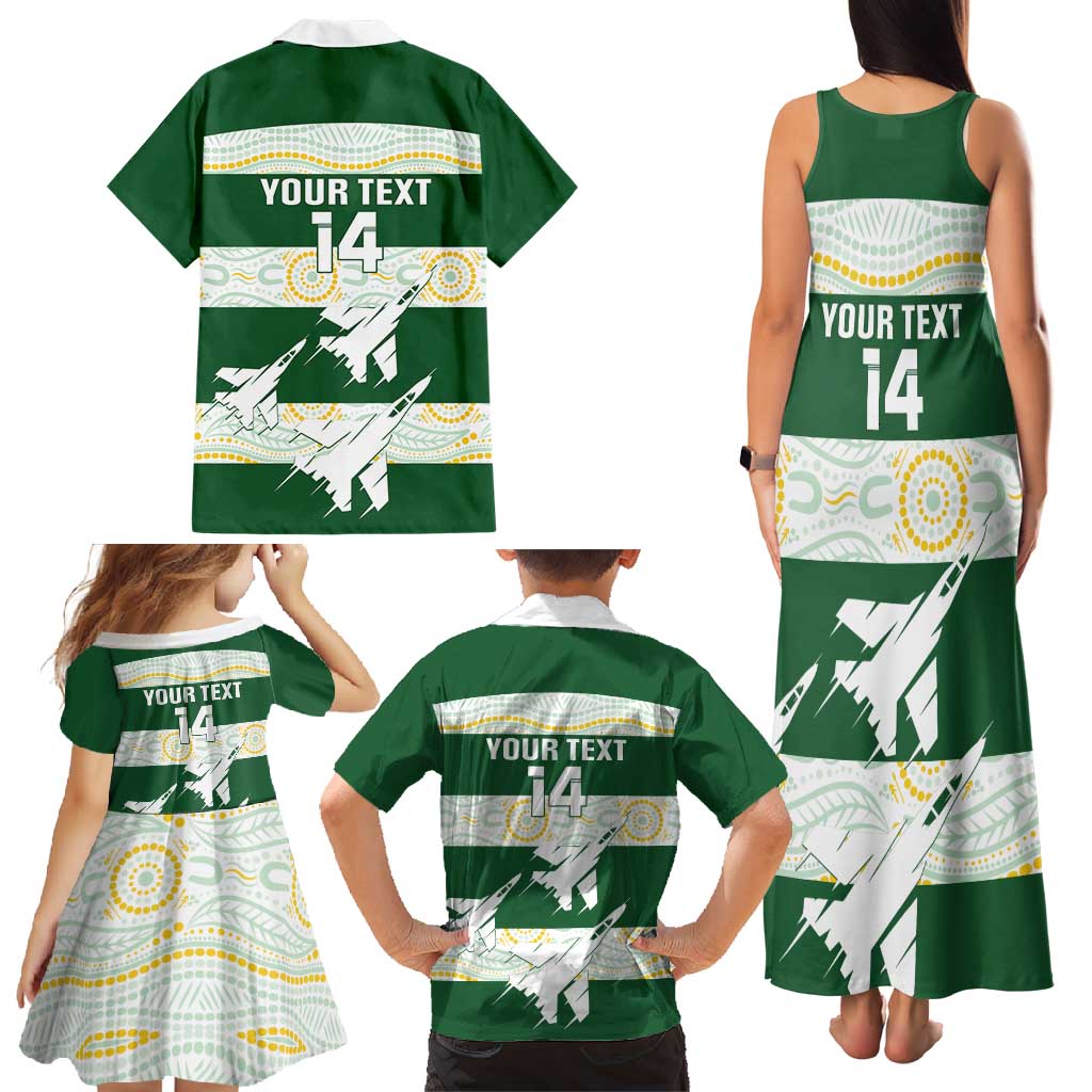 Ipswich Rugby Custom Family Matching Tank Maxi Dress and Hawaiian Shirt Go Jets Aboriginal Art - Aussie Hoodie
