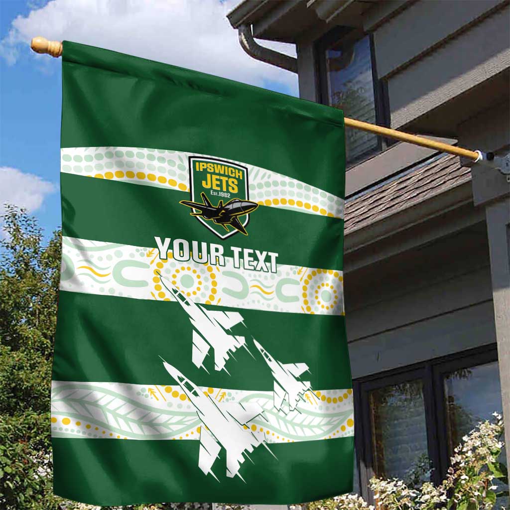 Ipswich Rugby Custom Garden Flag Go Jets Aboriginal Art - Aussie Hoodie