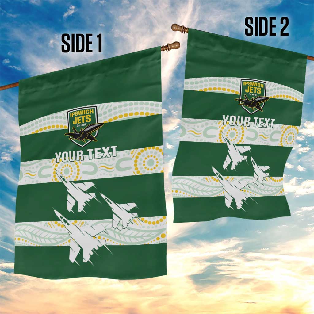 Ipswich Rugby Custom Garden Flag Go Jets Aboriginal Art - Aussie Hoodie