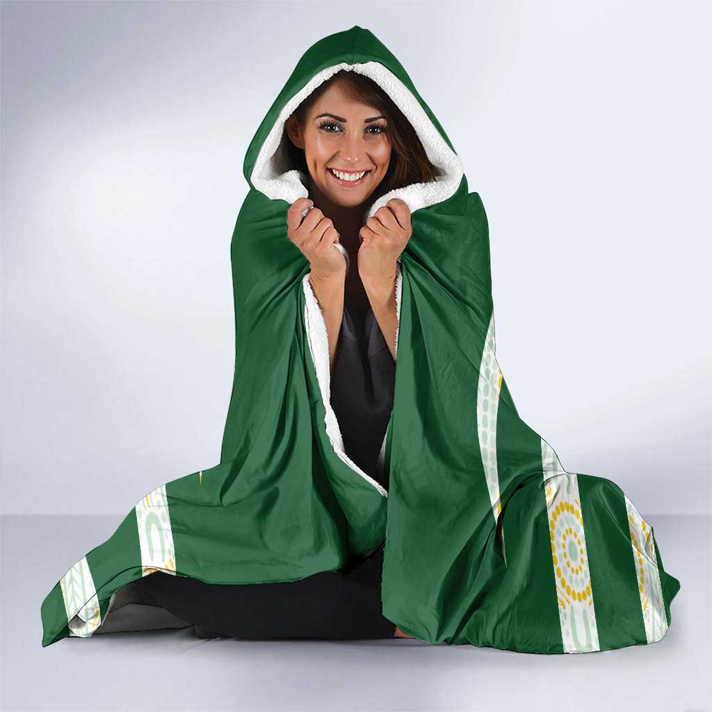Ipswich Rugby Custom Hooded Blanket Go Jets Aboriginal Art - Aussie Hoodie