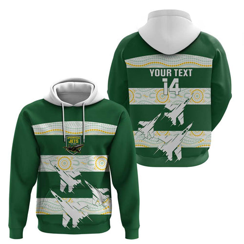 Ipswich Rugby Custom Hoodie Go Jets Aboriginal Art - Aussie Hoodie